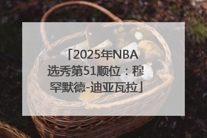 2025年NBA选秀第51顺位：穆罕默德-迪亚瓦拉