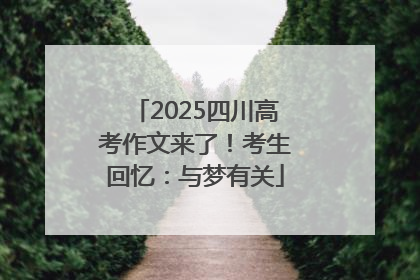 2025四川高考作文来了！考生回忆：与梦有关