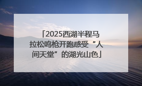 2025西湖半程马拉松鸣枪开跑感受“人间天堂”的湖光山色