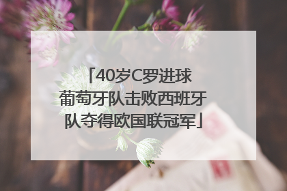 40岁C罗进球 葡萄牙队击败西班牙队夺得欧国联冠军