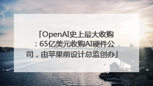 OpenAI史上最大收购：65亿美元收购AI硬件公司，由苹果前设计总监创办