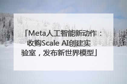 Meta人工智能新动作：收购Scale AI创建实验室，发布新世界模型